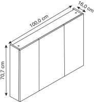 MÖBELPARTNER Spiegelschrank Basic 134109 weiß...