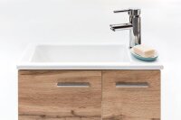 MÖBELPARTNER Waschbecken mit Unterschrank Matteo 137111 eiche landhaus 50,0 x 25,0 x 60,0 cm