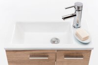 MÖBELPARTNER Waschbecken mit Unterschrank Matteo 137111 eiche landhaus 50,0 x 25,0 x 60,0 cm