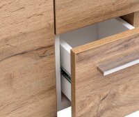 MÖBELPARTNER Waschbecken mit Unterschrank Matteo 137111 eiche landhaus 50,0 x 25,0 x 60,0 cm