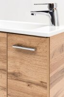 MÖBELPARTNER Waschbecken mit Unterschrank Matteo 137111 eiche landhaus 50,0 x 25,0 x 60,0 cm