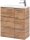 MÖBELPARTNER Waschbecken mit Unterschrank Matteo 137111 eiche landhaus 50,0 x 25,0 x 60,0 cm