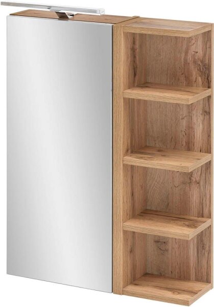 MÖBELPARTNER Spiegelschrank Matteo 156970 eiche landhaus 50,0 x 16,0 x 76,0 cm