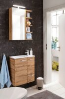 MÖBELPARTNER Spiegelschrank Matteo 156970 eiche landhaus 50,0 x 16,0 x 76,0 cm