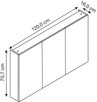MÖBELPARTNER Spiegelschrank Basic 134110 weiß...