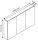 MÖBELPARTNER Spiegelschrank Basic 134110 weiß glanz 120,0 x 16,0 x 70,7 cm