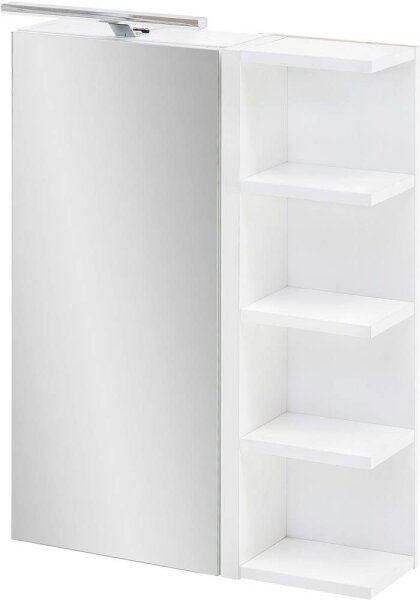 MÖBELPARTNER Spiegelschrank Matteo 156967 kreideweiß 50,0 x 16,0 x 76,0 cm