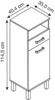 MÖBELPARTNER Badschrank Padua 142178 weiß...