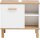 MÖBELPARTNER Waschbeckenunterschrank Padua 142176 weiß glanz, eiche landhaus 65,2 x 35,0 x 60,1 cm