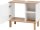 MÖBELPARTNER Waschbeckenunterschrank Padua 142176 weiß glanz, eiche landhaus 65,2 x 35,0 x 60,1 cm