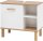 MÖBELPARTNER Waschbeckenunterschrank Padua 142176 weiß glanz, eiche landhaus 65,2 x 35,0 x 60,1 cm