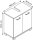MÖBELPARTNER Waschbeckenunterschrank Nora 144919 eiche landhaus 59,8 x 32,6 x 63,4 cm