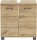 MÖBELPARTNER Waschbeckenunterschrank Nora 144919 eiche landhaus 59,8 x 32,6 x 63,4 cm