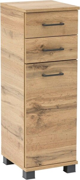 MÖBELPARTNER Badschrank Nora 144933 eiche landhaus 30,3 x 32,6 x 88,6 cm