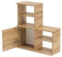 MÖBELPARTNER Hängeregal Nora 145004 eiche landhaus 59,8 x 20,5 x 64,8 cm