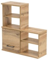 MÖBELPARTNER Hängeregal Nora 145004 eiche landhaus 59,8 x 20,5 x 64,8 cm
