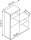 MÖBELPARTNER Hängeregal Nora 145004 eiche landhaus 59,8 x 20,5 x 64,8 cm