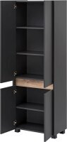 MÖBELPARTNER Badschrank Cosmo 701515 anthrazit 56,9 x 33,0 x 164,5 cm
