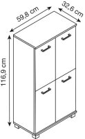 MÖBELPARTNER Badschrank Nora 144971 eiche landhaus...