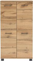 MÖBELPARTNER Badschrank Nora 144971 eiche landhaus 59,8 x 32,6 x 116,9 cm