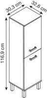MÖBELPARTNER Badschrank Nora 144980 eiche landhaus...