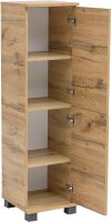 MÖBELPARTNER Badschrank Nora 144980 eiche landhaus 30,3 x 32,6 x 116,9 cm