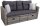 Garden Pleasure Loungesofa VALETTA, hellgrau Kunststoff, Metall, 7-teilig
