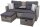Garden Pleasure Loungesofa VALETTA, hellgrau Kunststoff, Metall, 7-teilig