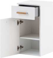 MÖBELPARTNER Badschrank Duo 146585 kreideweiß 32,7 x 35,3 x 67,0 cm