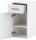 MÖBELPARTNER Badschrank Duo 146585 kreideweiß 32,7 x 35,3 x 67,0 cm
