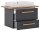MÖBELPARTNER Waschbecken mit Unterschrank Duo 701518 anthrazit, eiche landhaus 82,2 x 50,0 x 61,5 cm