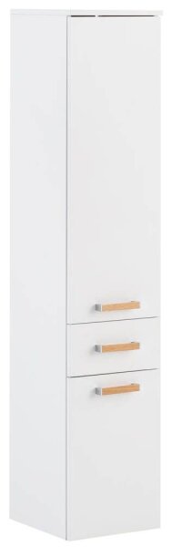 MÖBELPARTNER Bad-Hängeschrank Duo 146599 kreideweiß 32,7 x 35,3 x 160,1 cm