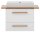 MÖBELPARTNER Waschbecken mit Unterschrank Duo 701517 kreideweiß, eiche landhaus 82,2 x 50,0 x 61,5 cm