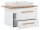 MÖBELPARTNER Waschbecken mit Unterschrank Duo 701517 kreideweiß, eiche landhaus 82,2 x 50,0 x 61,5 cm