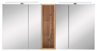 MÖBELPARTNER Spiegelschrank Duo 701523 eiche landhaus 140,0 x 16,0 x 75,0 cm