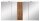 MÖBELPARTNER Spiegelschrank Duo 701523 eiche landhaus 140,0 x 16,0 x 75,0 cm