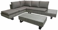 Garden Pleasure Loungegruppe CADIZ, grau Kunststoff,...