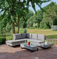 Garden Pleasure Loungegruppe CADIZ, grau Kunststoff,...