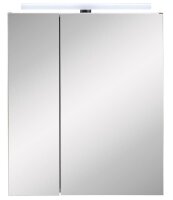 MÖBELPARTNER Spiegelschrank Duo 146542 eiche landhaus, weiß 60,0 x 16,0 x 75,0 cm