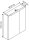 MÖBELPARTNER Spiegelschrank Duo 146542 eiche landhaus, weiß 60,0 x 16,0 x 75,0 cm