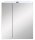 MÖBELPARTNER Spiegelschrank Duo 146542 eiche landhaus, weiß 60,0 x 16,0 x 75,0 cm