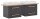 MÖBELPARTNER Waschbecken mit Unterschrank Duo 701520 anthrazit, eiche landhaus 165,2 x 50,0 x 61,5 cm