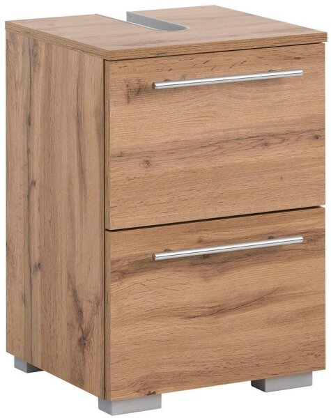 MÖBELPARTNER Waschbeckenunterschrank Carlos 148584 eiche landhaus 40,2 x 35,0 x 59,1 cm