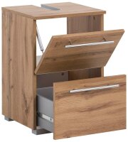 MÖBELPARTNER Waschbeckenunterschrank Carlos 148584 eiche landhaus 40,2 x 35,0 x 59,1 cm