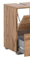 MÖBELPARTNER Waschbeckenunterschrank Carlos 148595 eiche landhaus 60,2 x 35,0 x 59,1 cm