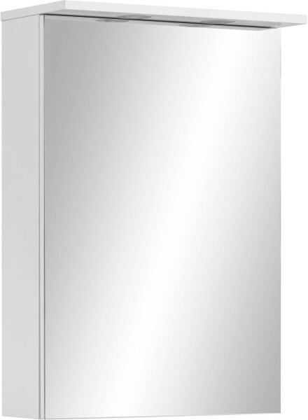 MÖBELPARTNER Spiegelschrank Basic 148443 kreideweiß 50,4 x 23,7 x 72,3 cm