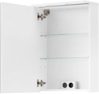 MÖBELPARTNER Spiegelschrank Basic 148443 kreideweiß 50,4 x 23,7 x 72,3 cm