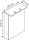 MÖBELPARTNER Spiegelschrank Basic 148443 kreideweiß 50,4 x 23,7 x 72,3 cm