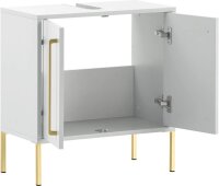 MÖBELPARTNER Waschbeckenunterschrank Sarah 148428 kreideweiß 57,1 x 30,1 x 61,2 cm