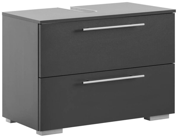 MÖBELPARTNER Waschbeckenunterschrank Carlos 148600 anthrazit 80,2 x 35,0 x 59,1 cm